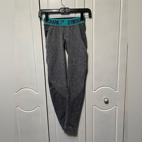 Gymshark womens gray logo waist leggings XS - Picture 1 of 5